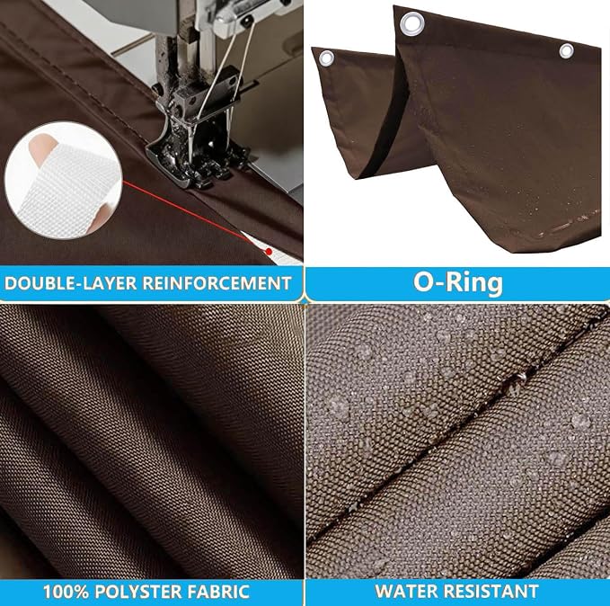 Retractable Wave Sun Shade Sail Waterproof 6' x 18' Sun Shade - Image 3