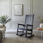 Oversized Outdoor Rocking Chair, HDPE Porch Rocker | High Back Rocking Chairs - Image 2