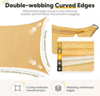Quictent Sun Shade Sail for Patio w/Hardware Kit 185GSM 20x20ft Sand | Square - Image 7
