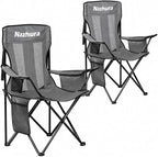 Nazhura 2 Pack Outdoor Camping Chairs Folding/Foldable/Portable by NazhuraGoodCompanionAtHome