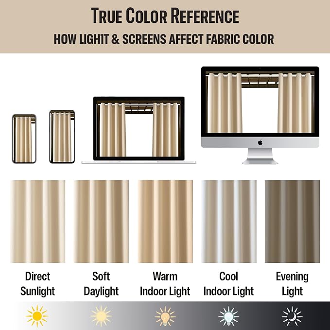 Outdoor Indoor Curtains W52 x L108 - Image 6