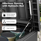 ROJIK Outdoor Storage Housing Deck Box, Waterproof Patio Furniture, Garden Tools - Image 6