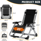 MOPHOTO Zero Gravity Chair, Outdoor Padded Lounge Chair - Image 2