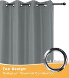 HolidayIdeas Outdoor Curtains for Patio Waterproof 4 Pcs 54x84 Inch Grey | - Image 4