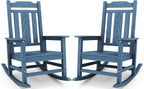 SERWALL Outdoor Rocking Chairs Set of 2, HDPE Porch Rocker Outdoor by SERWALL