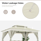 10'x13' Outdoor Gazebo, Heavy Duty Metal Frame Patio Canopy - Image 8