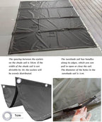 Retractable Wave Sun Shade Cloth 12' x 14' Sun Shade Sail Waterproof Polyester - Image 4