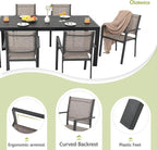 Patio Dining Chairs, All-Weather High-Resilience Textilene Outdoor Dining Chair - Image 6