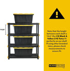 CX 4-Tier Heavy Duty Plastic Storage Shelves - Image 3