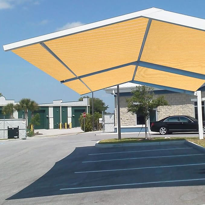 Eden's Decor Straight Flat-Edged Sun Shade Sail Rectangular 15' x 21' Wheat - Image 6