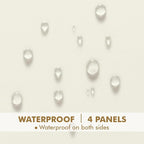 MIULEE Ivory Outdoor Curtain for Patio Waterproof 4 Panels 54 x 84 Inch | - Image 3