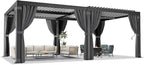 Airwire 12'x20' Louvered Pergola Aluminum Frame Gray | Outdoor Pergola - Image 8