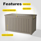 DRATO 280 Gallon Deck Boxes Outdoor Waterproof, Lockable Outdoor Storage Box - Image 5