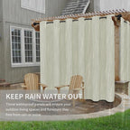 Easy-Going 100% Waterproof Outdoor Curtains 110x108 inch, Gazebo and Pergola 1 - Image 4