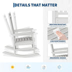 HDPE Rocking Chair Outdoor Set of 4 - Image 5