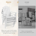 Oversized Stackable Adirondack Chair, HDPE All-Weather Fire Pit Chair | - Image 4