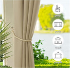 NICETOWN Patio Curtains Outdoor Waterproof 84 inch Long 4 Panels, Tab Top - Image 4