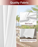 White Grommet Outdoor Curtains for Patio Waterproof 8 Pcs 54x95 In | - Image 4