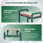 SakerPlus Garden Kneeler and Seat, Heavy Duty Foldable Garden Stool | 10-inch - Image 8