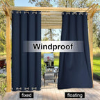 NICETOWN Weighted Blackout Outdoor Curtain - Image 4