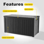 ROJIK 180 Gallon Outdoor Storage Box Waterproof-Patio Furniture Resin Deck Box - Image 5