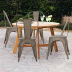 FDW Metal Chair Dining Chair Set of 4 Patio Chair Home Kitchen Chair 18 Inch - Image 4