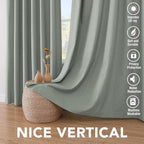 H.VERSAILTEX Bedroom Curtains Blackout Linen Blackout Curtains 84 Inches Long - Image 7