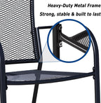Patio Dining Chairs Set of 4, Metal Mesh Patio Furniture Set - Image 5