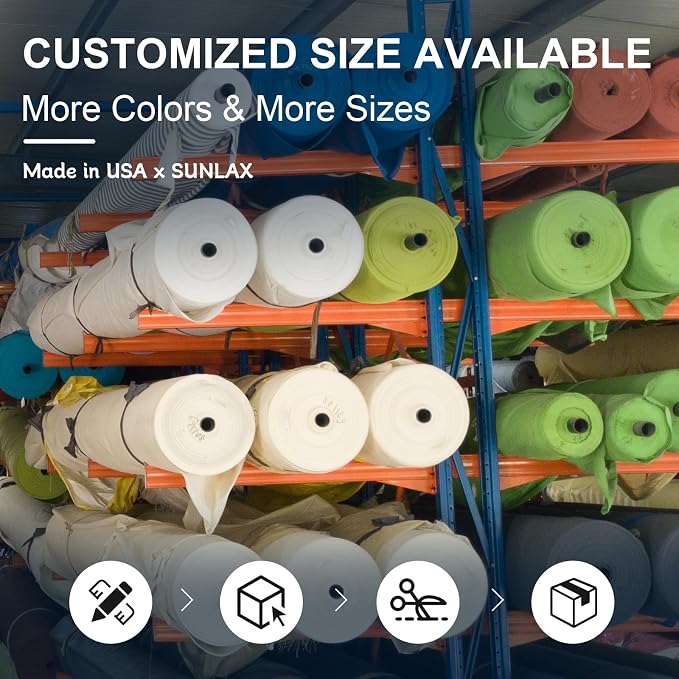 Sun Shade Sail 9'x9' Turquoise Blue Rectangle Custom Size | 95% UV Block - Image 5