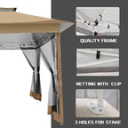 COBIZI 12x12 Pop Up Gazebo On Clearance Canopy Tent- Upgrade Metal Outdoor - Image 6