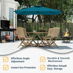 6.5' x 10' Rectangular Patio Umbrella Large Outdoor Market Umbrella w/UV - Image 5