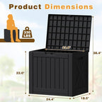 Flamaker Resin Deck Box 40 Gallon Waterproof Outdoor Storage Box | Indoor - Image 4