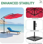 NEWBULIG 10FT Patio Umbrella, Cantilever Umbrella, UV Protection | Outdoor - Image 4