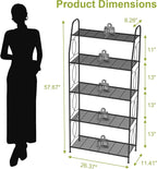 VyGrow 5 Tier Plant Stand Indoor Outdoor, Heavy Duty Plant Shelf, Metal Mesh - Image 3
