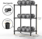 M MZG 450 lbs Steel Storage Shelving 3-Tier Utility Shelving Unit Steel - Image 3