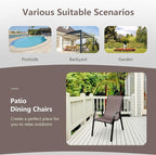 COSTWAY Patio Stackable Dining Chairs Set of 4 - Image 8