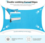 Quictent Sun Shade Sail for Patio w/Hardware Kit 185GSM 20x20ft Turquoise | - Image 4