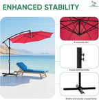 NEWBULIG 10FT Patio Umbrella, Cantilever Umbrella, UV Protection | Outdoor - Image 4