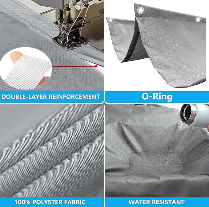 Retractable Wave Shade Cloth Waterproof 10' x 13' Sun Shade Sail Waterproof - Image 3
