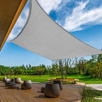 KANAGAWA Sun Shade Sail Curved 20'X26' Grey Rectangle Outdoor Shade Cover UV by KANAGAWA