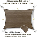 Shade&Beyond 7'x12' Sun Shade Sail Canopy Rectangle, UV Block Breathable Curved - Image 5