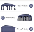 10'x20' Outdoor Gazebo, Metal Frame Heavy Duty Patio Canopy Tent Shelter - Image 5