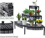 aboxoo 3-Tier Metal Plant Stand, Stair-Step Corner Shelf - Image 6