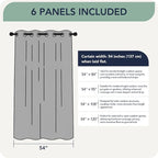 Patio Curtains Outdoor Waterproof 6 Panels, Porch Sun Shade | Weatherproof & - Image 7