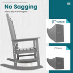 THOEOE Outdoor Rocking Chairs, Oversized Patio Rocking Chair | HDPE Outdoor - Image 6