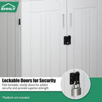 EHHLY Heavy Duty Tall Storage Cabinet Outdoor Weatherproof, 28 Cuft Garage - Image 3
