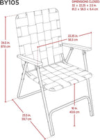Garden Elements Folding Patio & Lawn Chairs – Steel Frame - Image 3