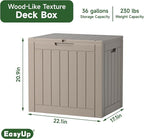 39 Gal Waterproof Outdoor Storage Box Resin Deck Box | Lockable storage bin - Image 2
