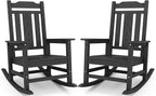 SERWALL Outdoor Rocking Chairs Set of 2, HDPE Porch Rocker Outdoor, Porch Rocker by SERWALL
