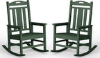 Oversized Outdoor Rocking Chairs Set of 2, 380lbs Heavy-Duty Large Patio Rocker by CIOKEA